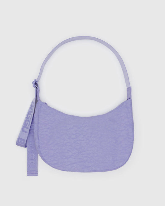 Medium Nylon Crescent Bag  Wisteria