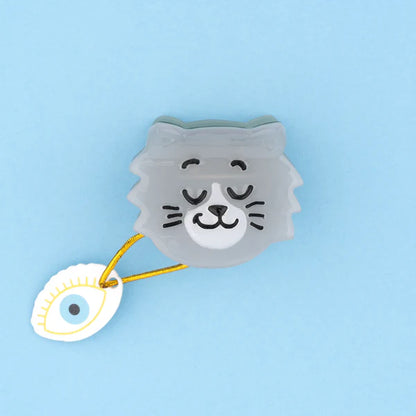 Grey Cat Mini Hair Claw