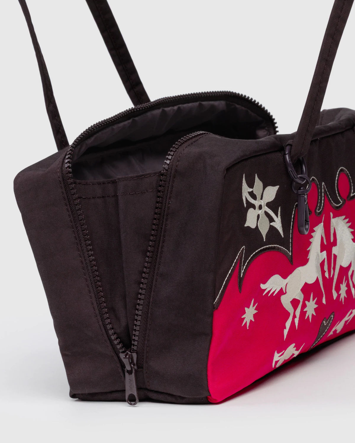 Nylon Bowler Bag Western Appliqué