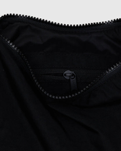 Small Nylon Crescent Bag  Black