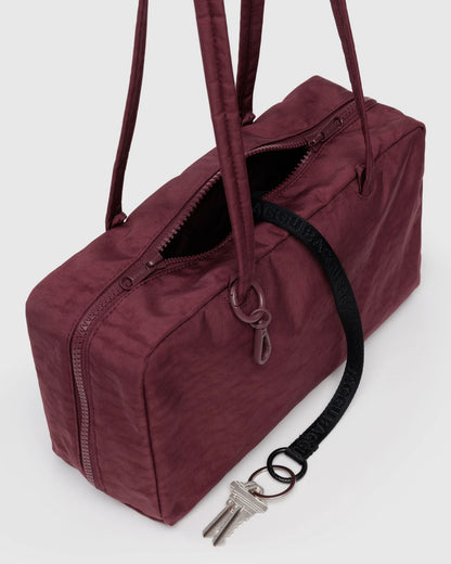 Nylon Bowler Bag   Mahogany