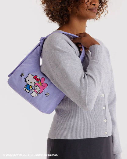 Mini Nylon Shoulder Bag Embroidered Hello Kitty & My Melody