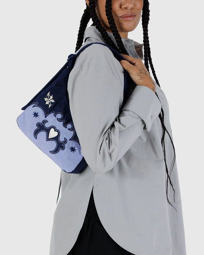 Mini Nylon Shoulder Bag Western Appliqué