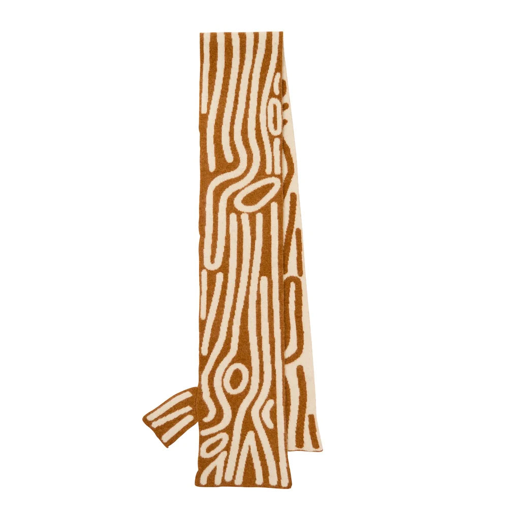 Log Shaped Scarf - Brown