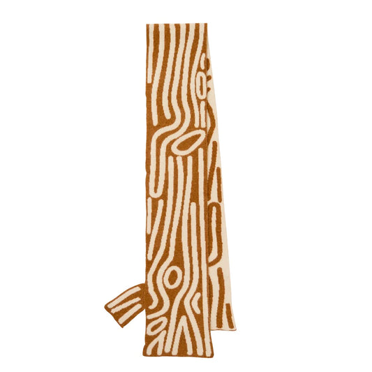 Log Shaped Scarf - Brown