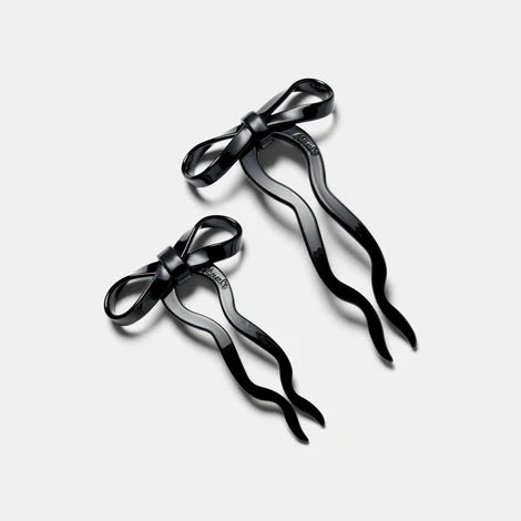Bow Hairpinin Large Black