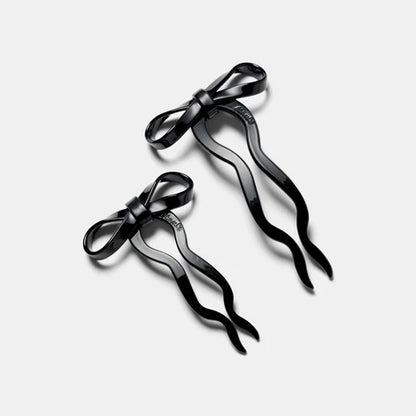 Bow Hairpinin Large Black