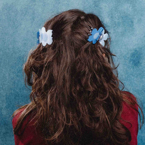 Flower Claw in Periwinkle + Blue