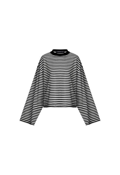 BLOOM LONG SLEEVE ONYX STRIPE