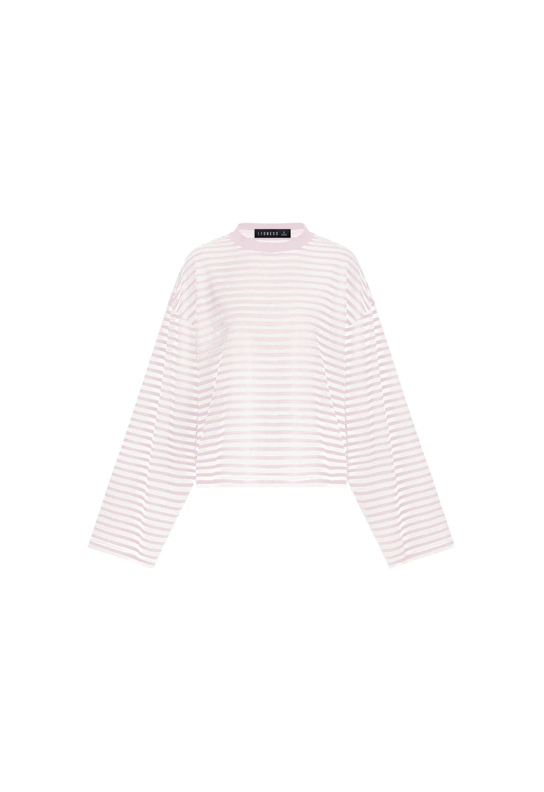 BLOOM LONG SLEEVE BLUSH STRIPE