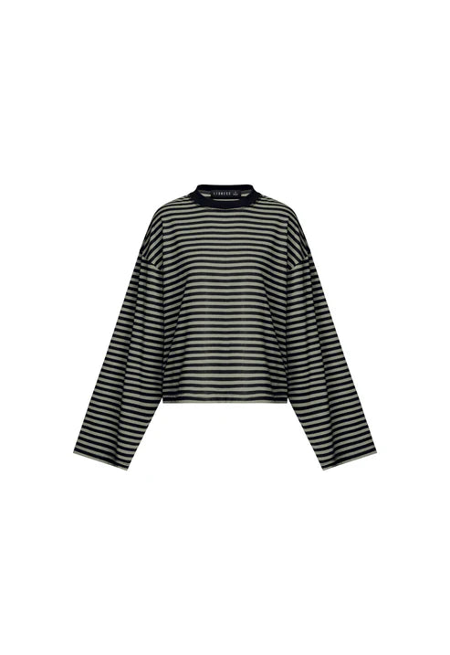 BLOOM LONG SLEEVE ONYX STRIPE