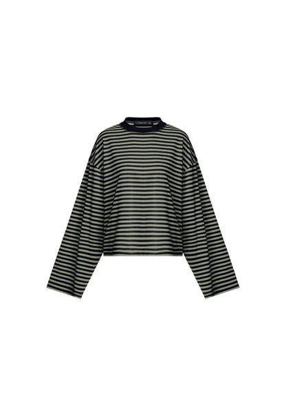 BLOOM LONG SLEEVE ONYX STRIPE