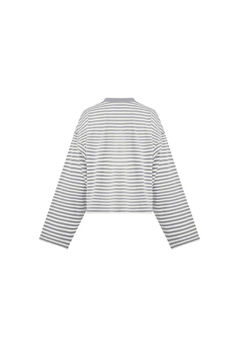 BLOOM LONG SLEEVE  ASH STRIPE