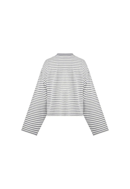 BLOOM LONG SLEEVE  ASH STRIPE