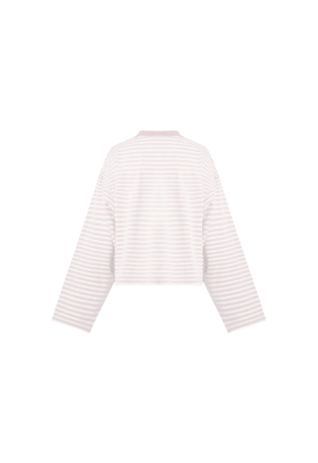 BLOOM LONG SLEEVE BLUSH STRIPE