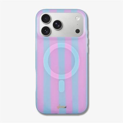 Jelly Stripe MagSafe® Compatible iPhone Case - Blue / Pink