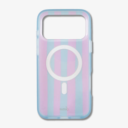 Jelly Stripe MagSafe® Compatible iPhone Case - Blue / Pink