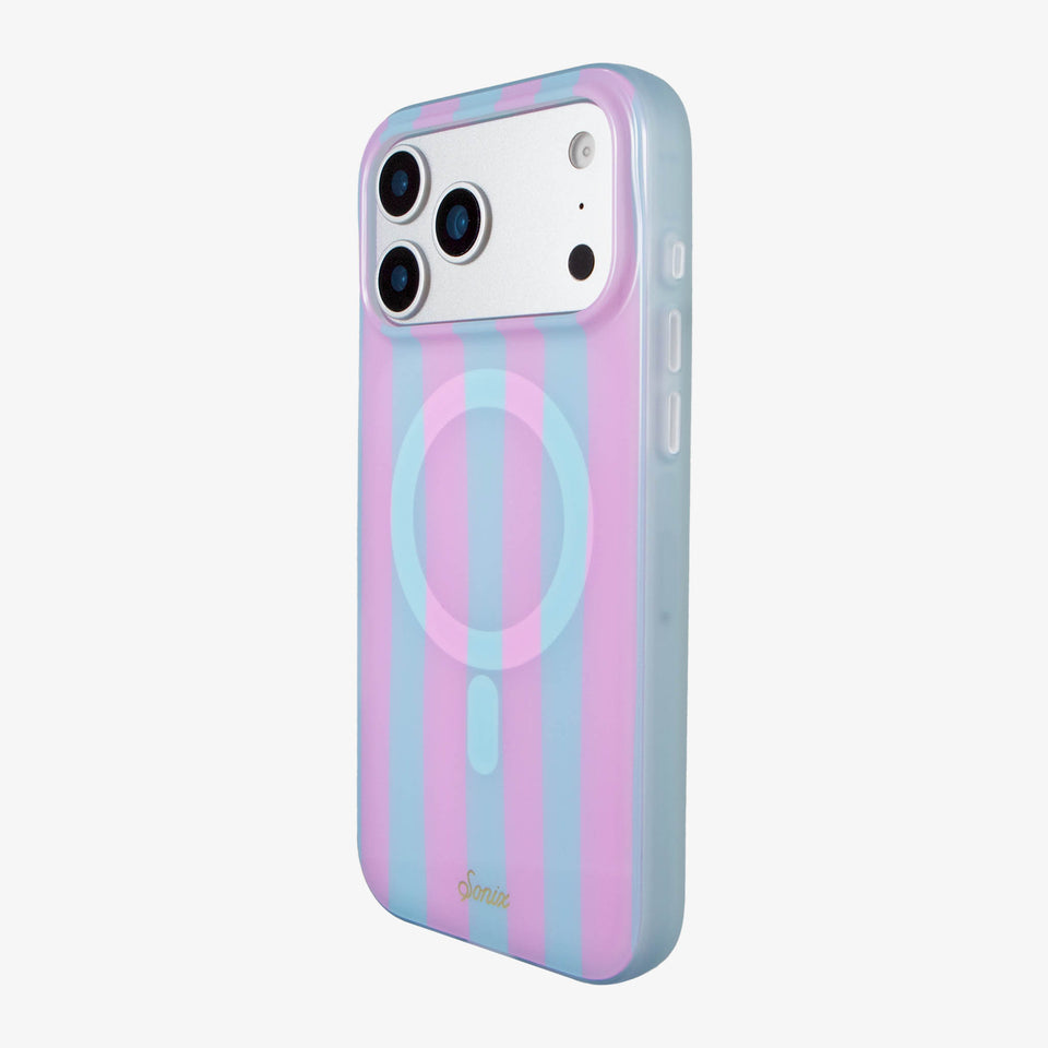 Jelly Stripe MagSafe® Compatible iPhone Case - Blue / Pink