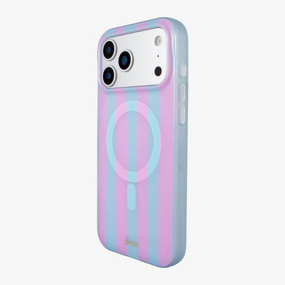 Jelly Stripe MagSafe® Compatible iPhone Case - Blue / Pink