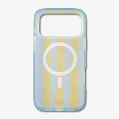 Jelly Stripe MagSafe® Compatible iPhone Case - Blue / Yellow