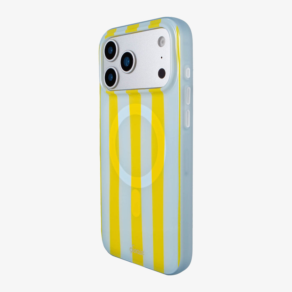 Jelly Stripe MagSafe® Compatible iPhone Case - Blue / Yellow