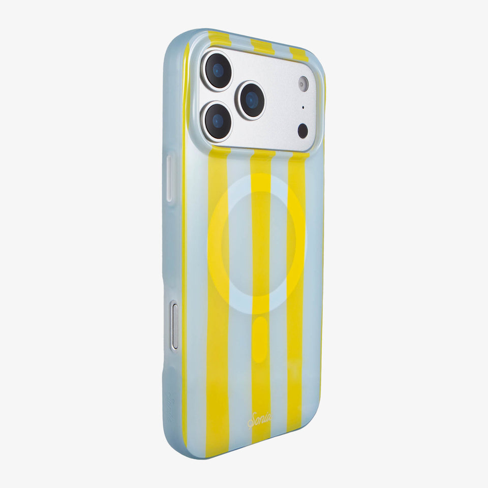 Jelly Stripe MagSafe® Compatible iPhone Case - Blue / Yellow