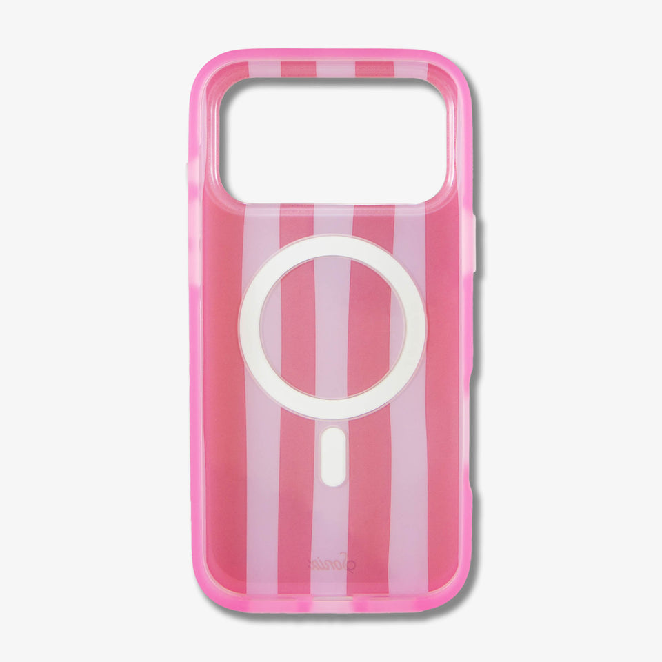 elly Stripe MagSafe® Compatible iPhone Case - Pink / Red