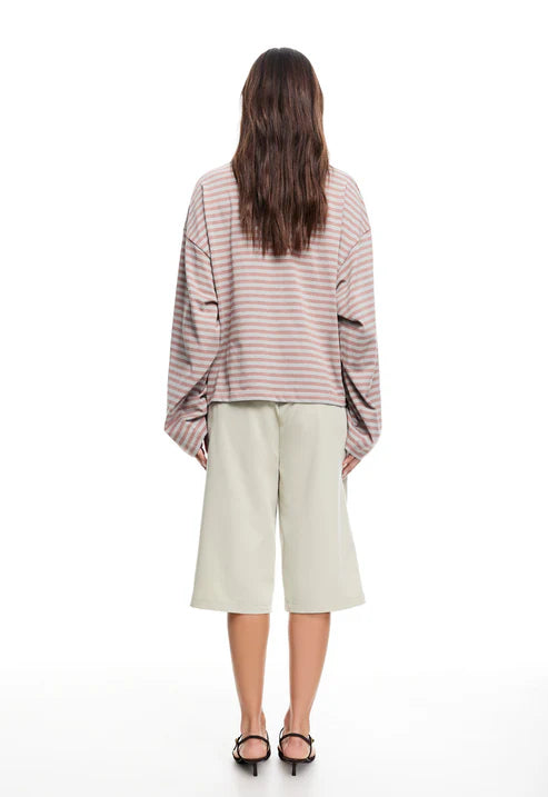 BLOOM LONG SLEEVE MUTED PASTELS STRIPE