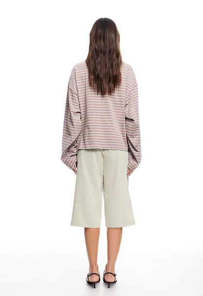 BLOOM LONG SLEEVE MUTED PASTELS STRIPE