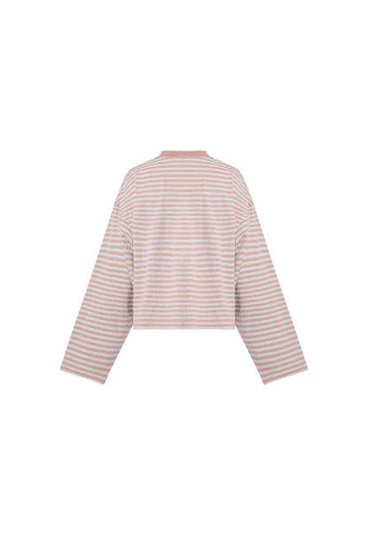 BLOOM LONG SLEEVE MUTED PASTELS STRIPE