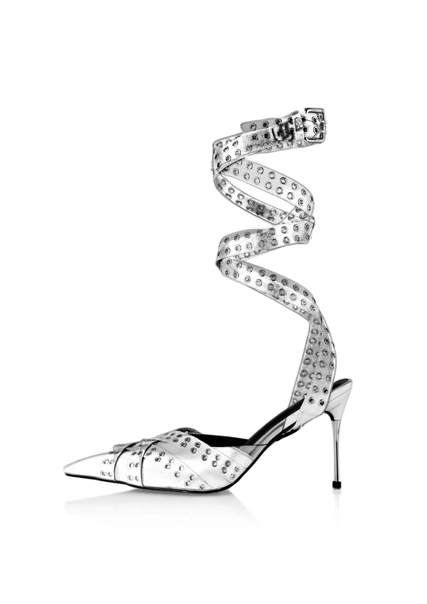 THE BRIGITTE HEELS IN SILVER