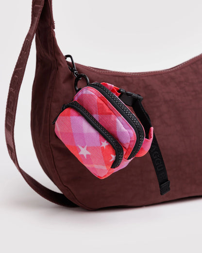 Fanny Pack Charm Pink Star Plaid