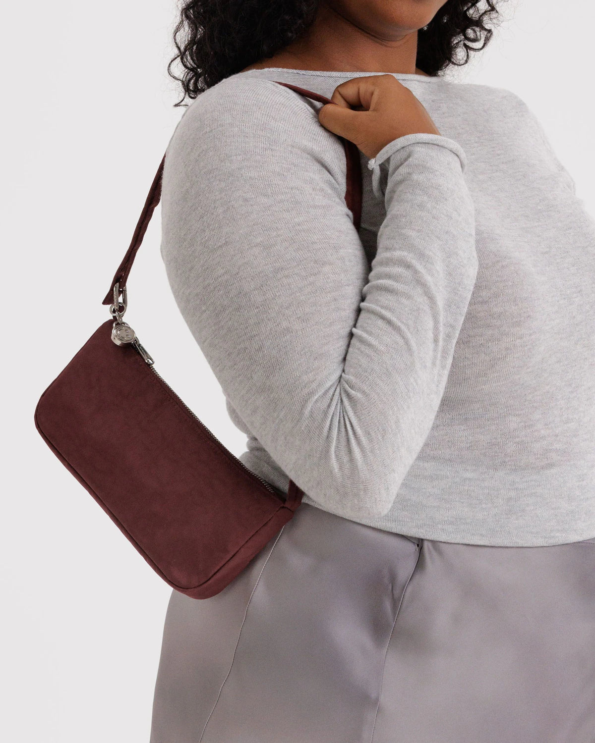 Nylon Pochette Mahogany