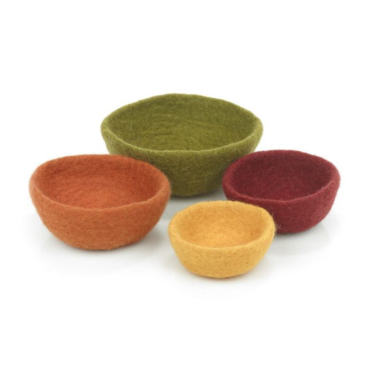 Handmade Felt Autumnal Trinket Dish Set