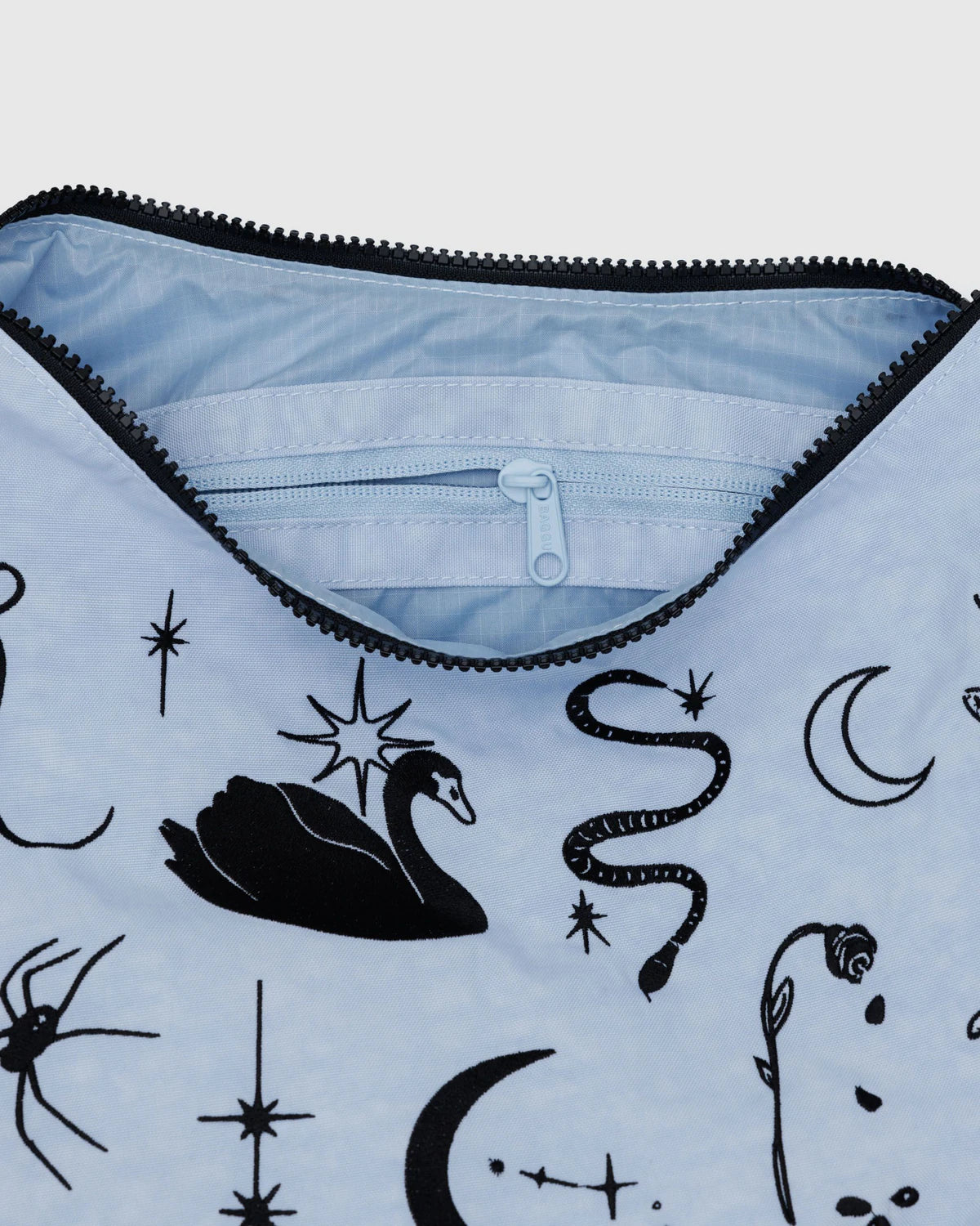 Medium Nylon Crescent Bag Embroidered Ballet Icons