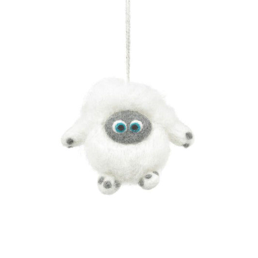 Handmade Felt Baby Yeti Hanging Decoration