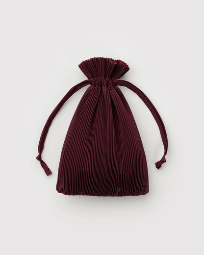 Pleated Baggu  Mahogany