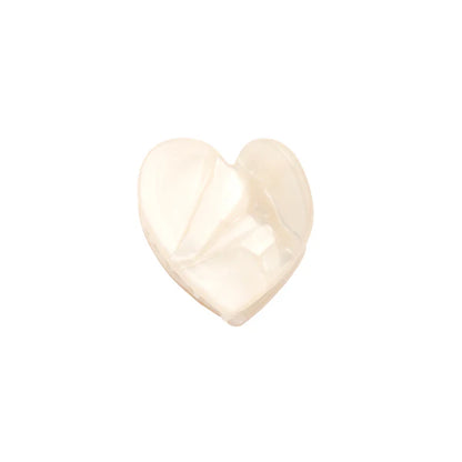 White Heart Mini Hair Claw