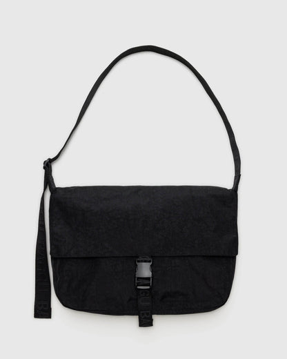 Nylon Messenger Bag  Black