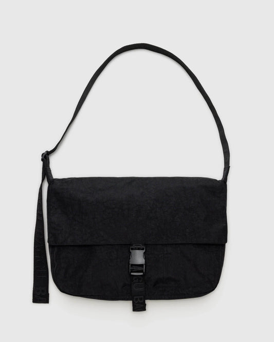 Nylon Messenger Bag  Black