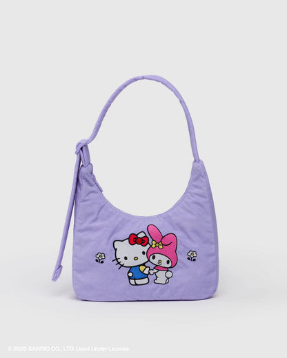 Mini Nylon Shoulder Bag Embroidered Hello Kitty & My Melody