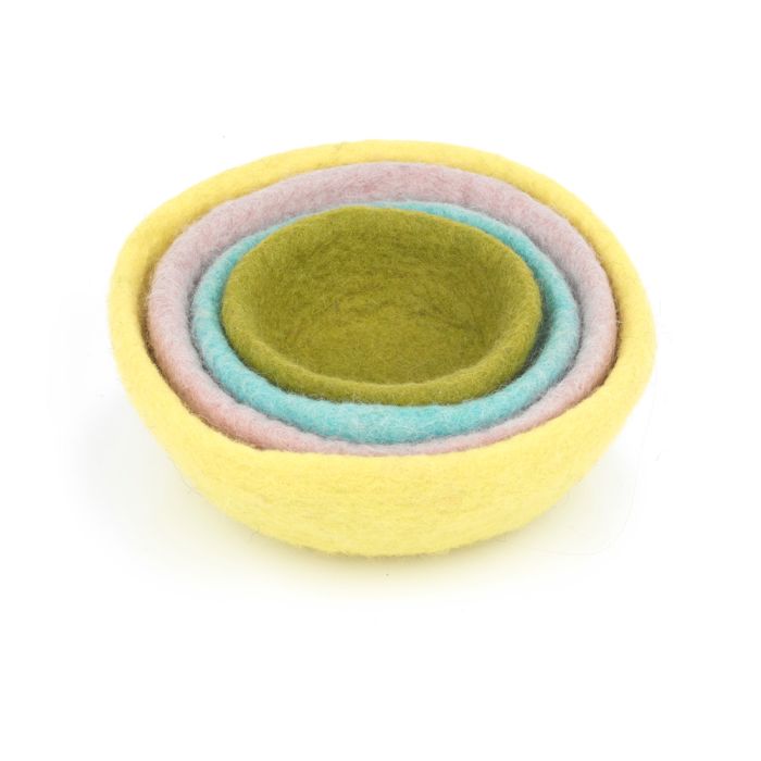 Handmade Felt Easter Trinket Dish Set