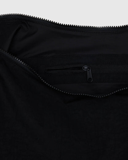 Large Nylon Crescent Bag  Black