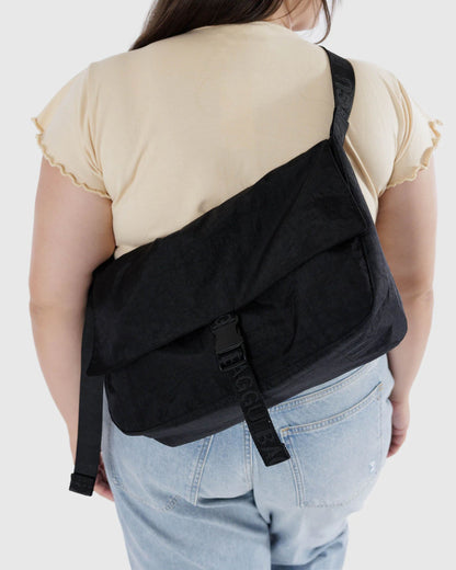 Nylon Messenger Bag  Black