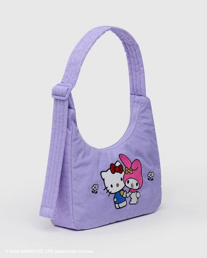 Mini Nylon Shoulder Bag Embroidered Hello Kitty & My Melody