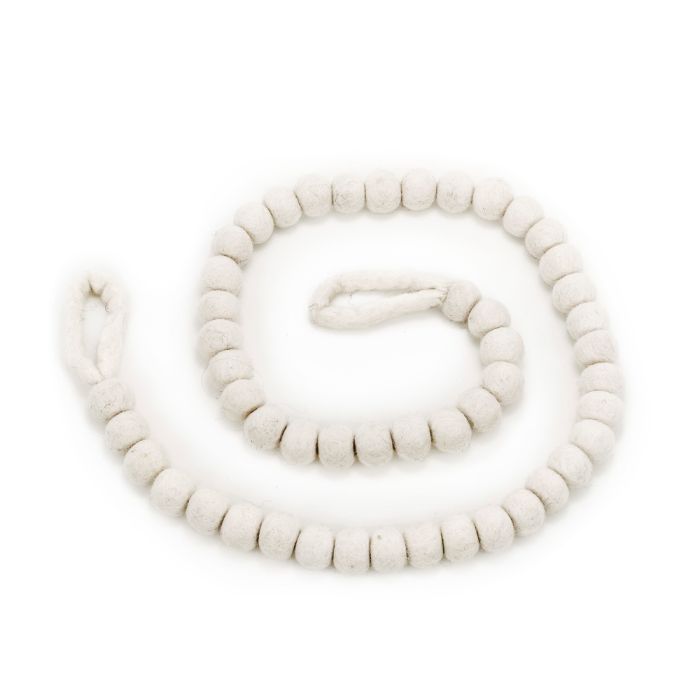 Handmade Biodegradable Felt White Bubble Garland Home Decoration