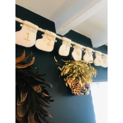 Handmade Felt Biodegradable Christmas Advent Calendar Garland