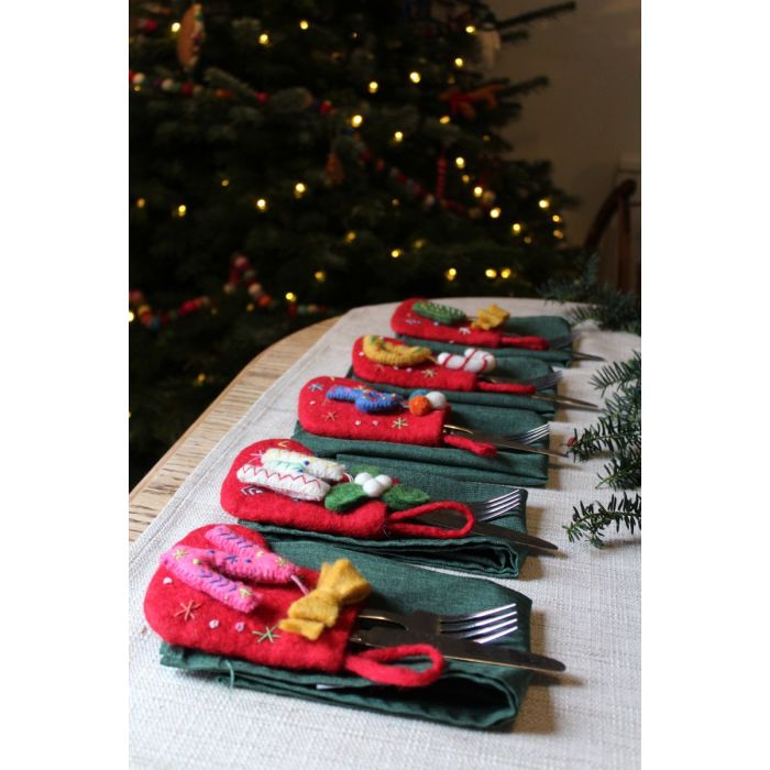 Handmade Felt Funky Mini Alphabet Stockings