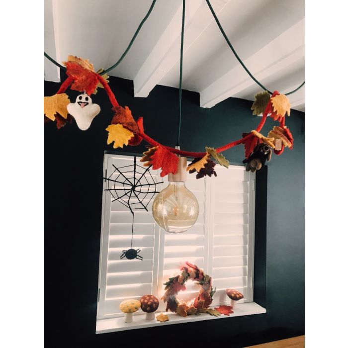 Handmade Fair trade Autumnal 120cm Home Decor Felt Garland