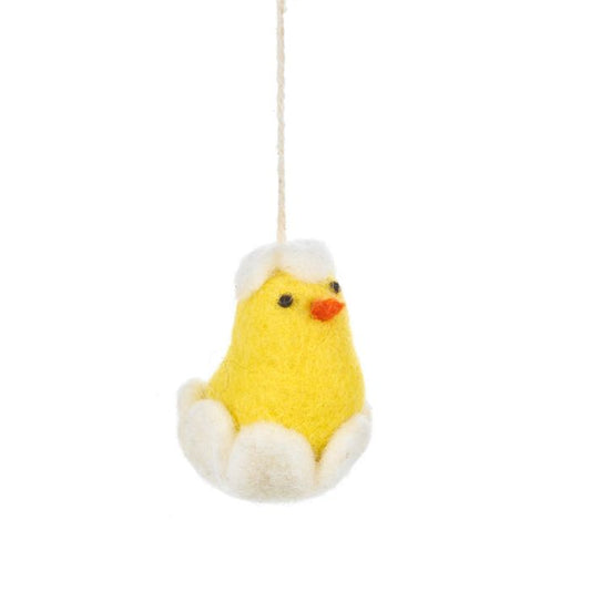 Handmade Felt Baby Chicklet Hanging Easter Decoration
